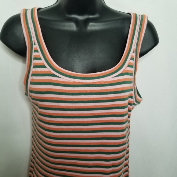 Caslon striped long styled tank top - Picture 2 of 7